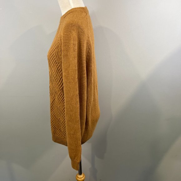 NWOT SOUL OF LONDON Orange Crew Neck Knit Sweater (L) - Picture 4 of 8